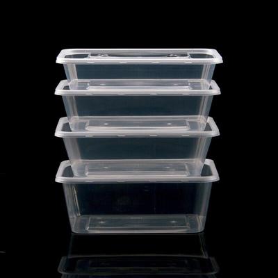 Camellia Disposable Square Transparent Food Container with Lid