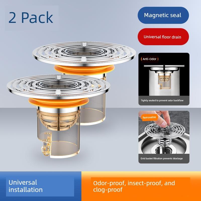 Universal Anti-Odor Core Cover for Floor Drains, German Quality Anti-Return Odor Seal for Sewer and Bathroom, Insect Prevention