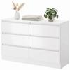 6 Drawer Chest Of Drawers For Bedroom And Living Room 100x35x69 Cm White
