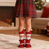 3D Pletené vánoční ponožky Santa Protiskluzové vánoční podlahové ponožky Teplé pantoflové ponožky Vtipné ponožky Santa s rukama nohama Dárek pro ženy