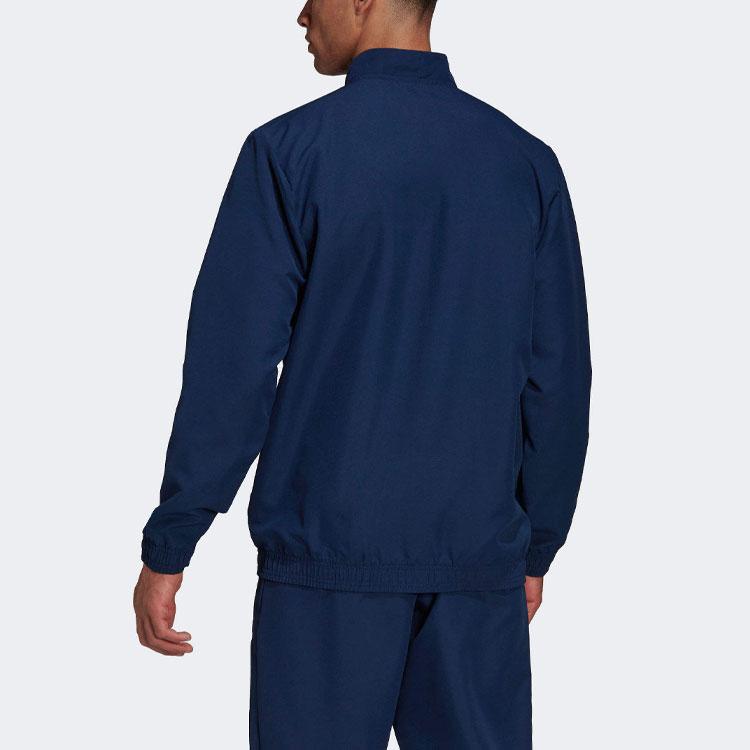 Adidas Entrada 22 Presentation Logo Stand Collar Long Sleeve Jacket Men Jacket Blue HB0571