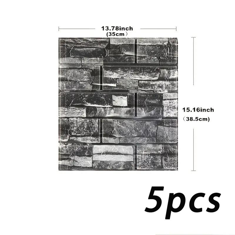 3D brick patterned wallpaper waterproof 38.5X35cm retro color self-adhesive living room wall sticker