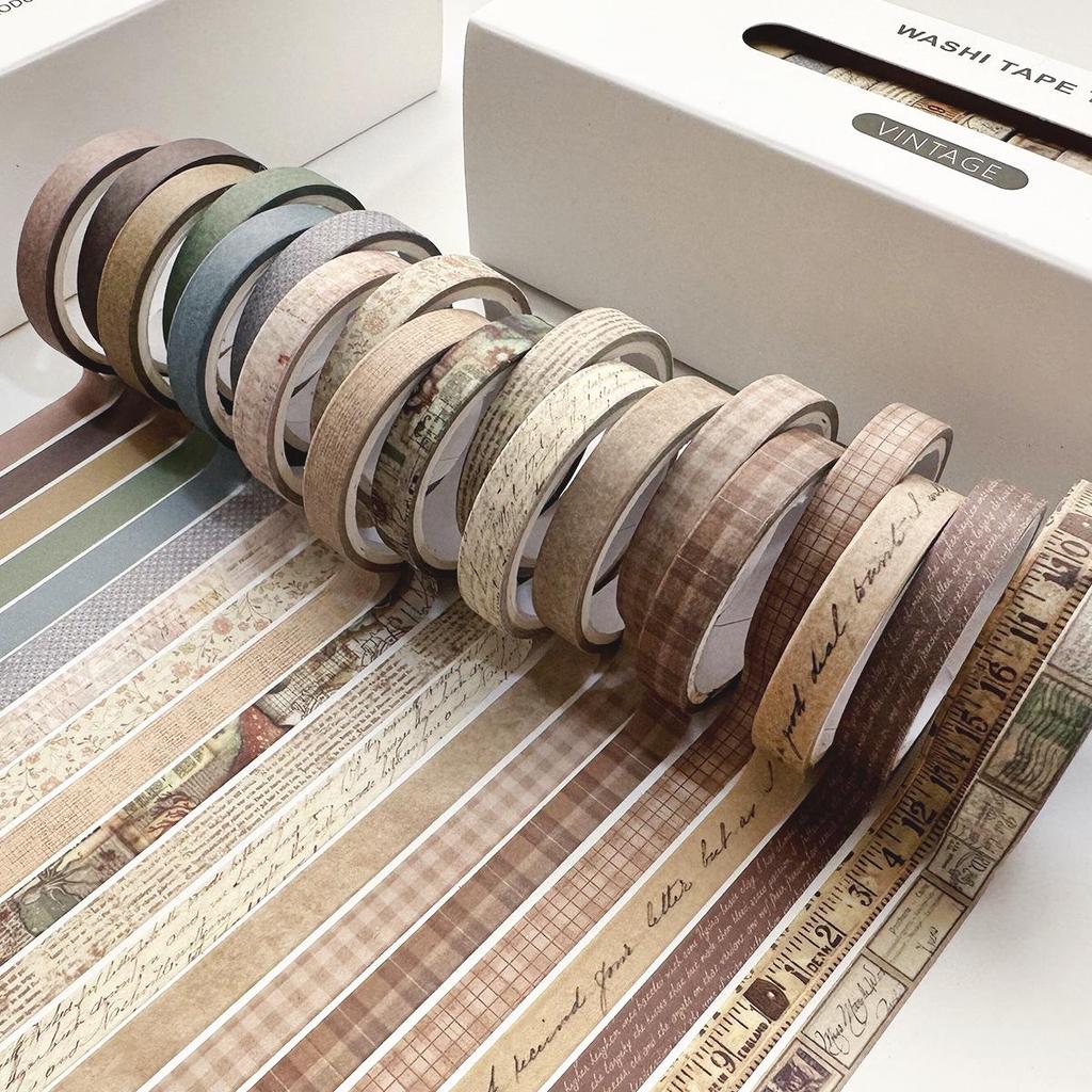 20-Roll Retro & Ancient Style Washi Tape Set for DIY Creative Decoration
