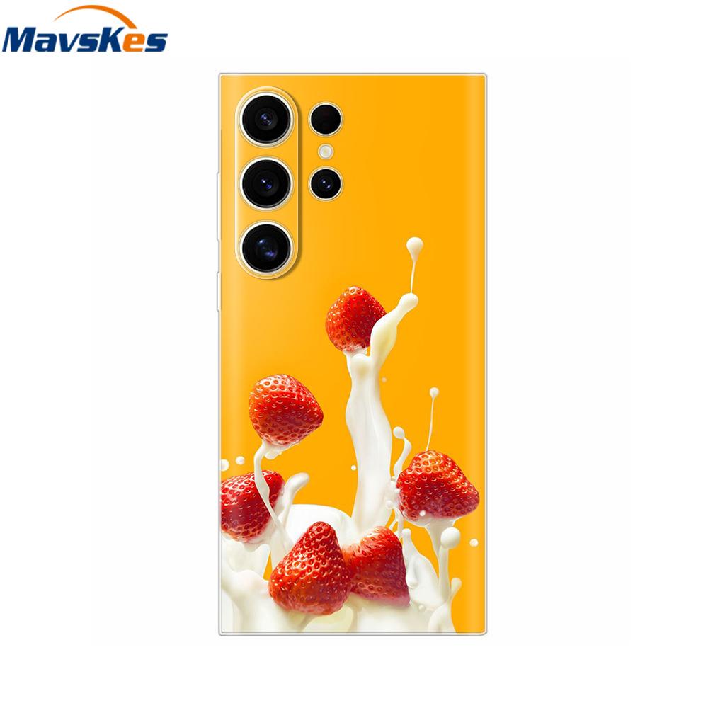 S24 Casing For Samsung Galaxy S24 Ultra Case Fashion Soft Clear TPU Phone Case Fundas For Samsung S24 FE S24Plus S24Ultra Cover