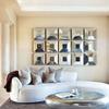Background Wall Decorative Mirror Square Wall Mirror Ornaments Living Room Wall Hanging Combination Home Decoration Accessories