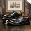 Prodyšné Pánské Boty Britské Šněrovací Měkká Podrážka První Vrstva Hovězí Kůže Retro Ručně Vyráběné High-End Ležérní Kožené Boty Pánské Business