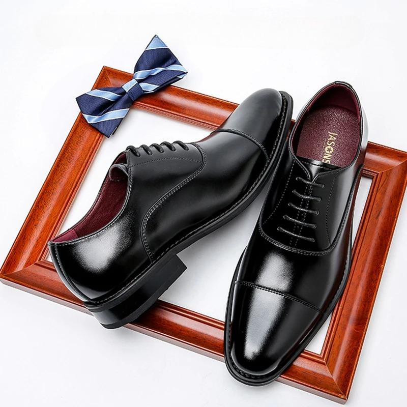 Fashion Men's Dress Shoes High Quality Elegant Wedding Shoes Fashion Slim Fit Pointed Pullover Shoes for Men Breathable Leather Shoe