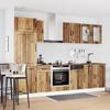 8 Piece Kitchen Cabinet Set Kalmar Rustic Wood Look Particleboard
