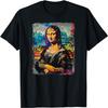 Abstract Graffiti Art Leonardo Da Vinci Art Mona Lisa T-Shirt(19)