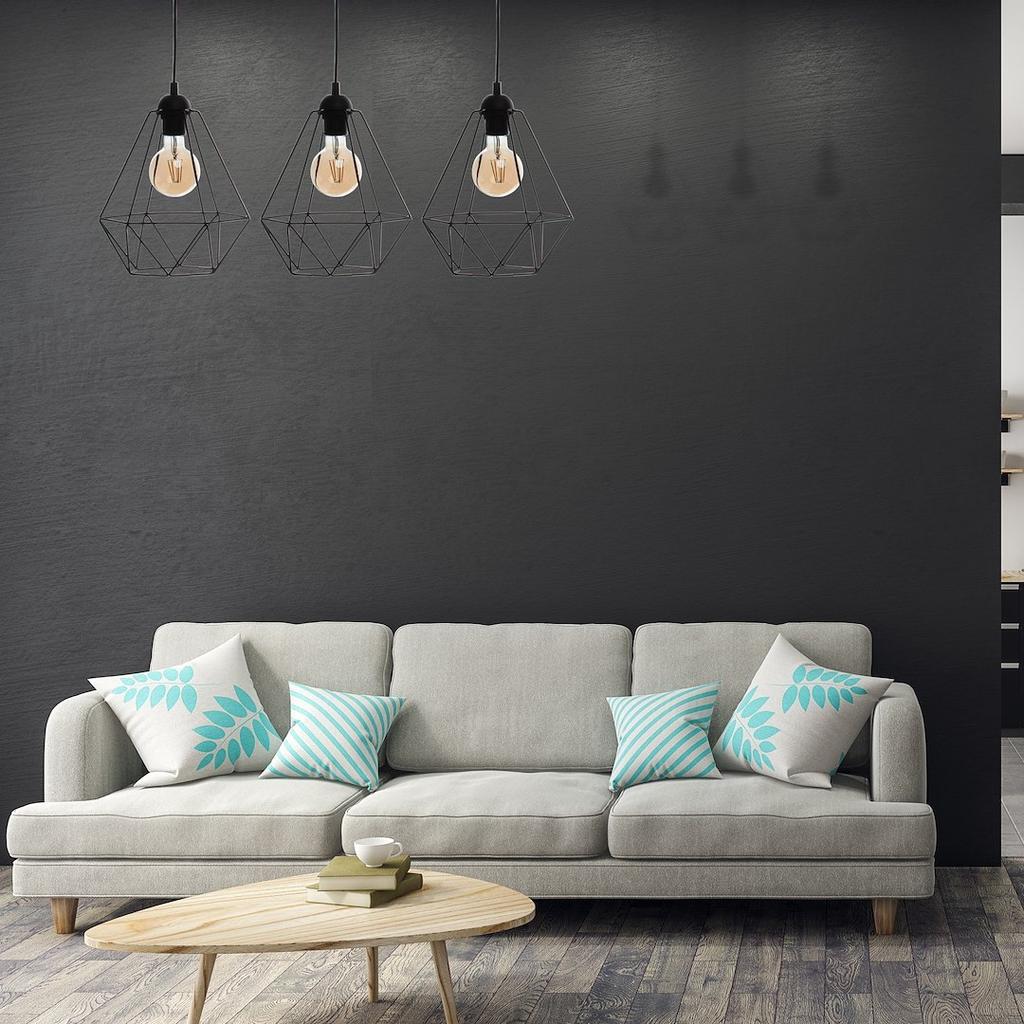 Lampa Wisząca Basket 1 E27 Czarny Milagro Mlp7215