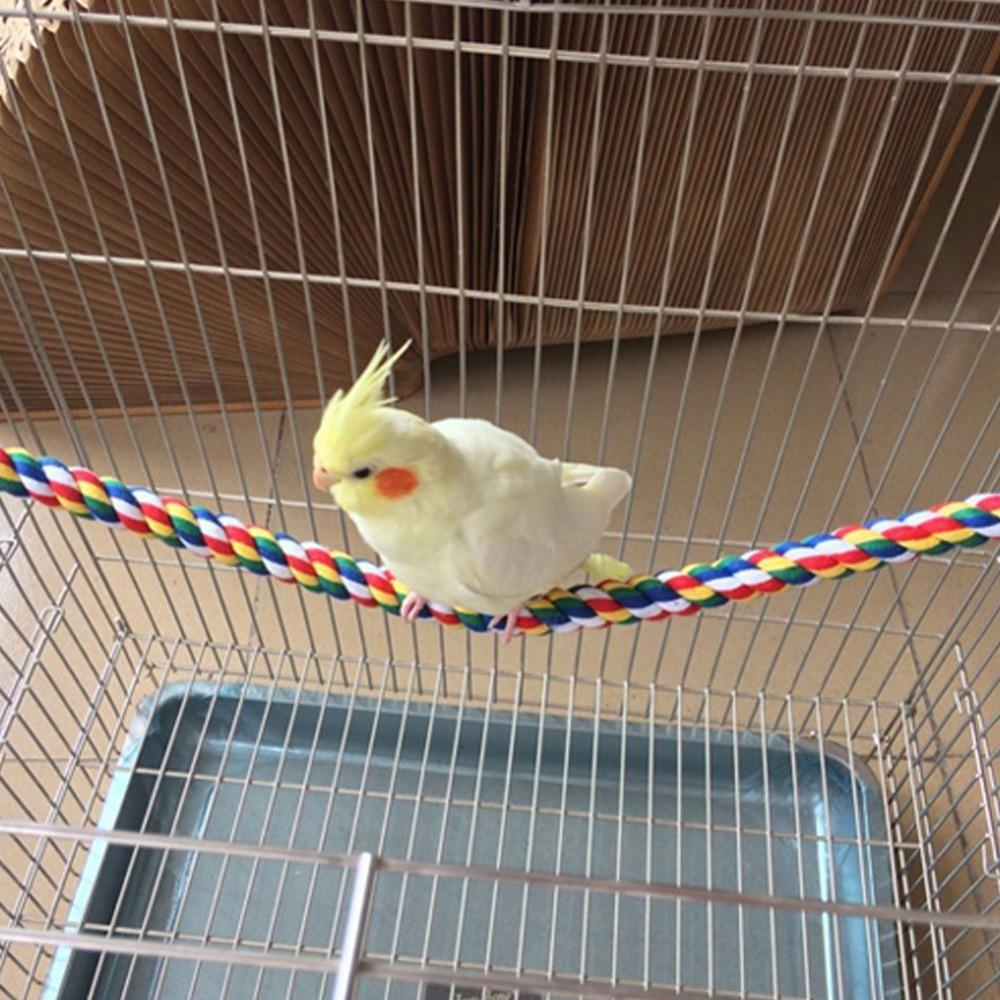 2pcs Cotton Rope Rope Perch Stand Standing Frame Chewing Grinding Toy Birdcage Accessories  Cage Use