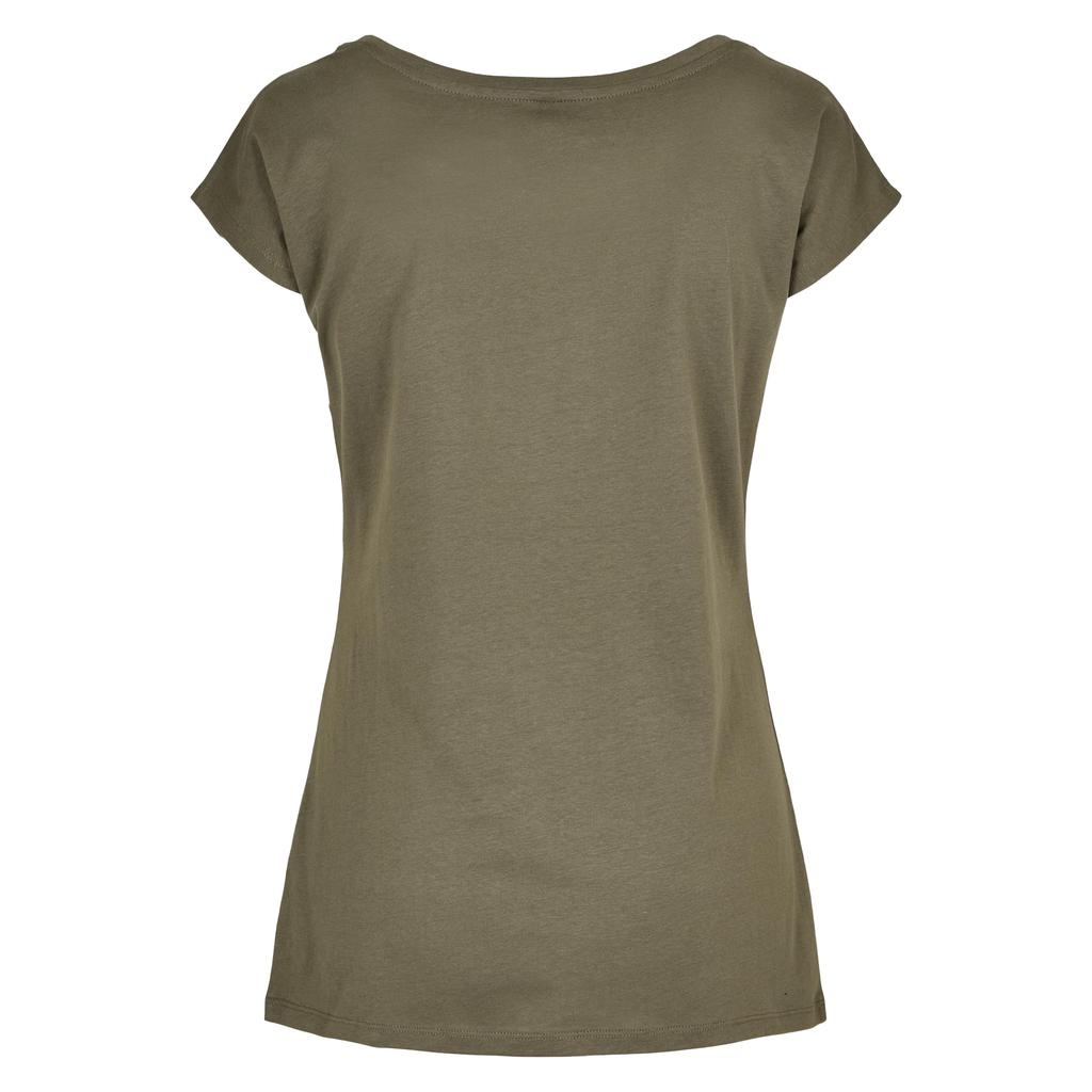 Build Your Brand Womens/Ladies Wide Neck T-Shirt