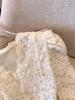 Women's Fluffy Lace Puff Sleeve V-Neck Top - Slimming Autumn/Winter Style