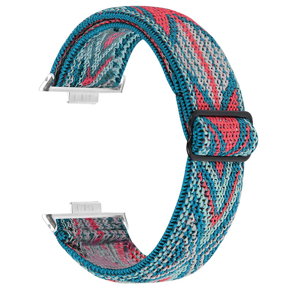 For Huawei Watch Fit 3 Nylon Watch Strap Pattern Print Adjustable Elastic Wrist Band