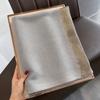 Breathable Imitation Silk Scarf Large Size Soft Silky Scarf Fashion Border Shawl  Autumn Winter