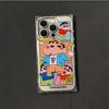 Clear Square Back Tube Case Protection For iPhone 12 11 14 Pro Max 13 16 ProMax 15 Plus Anti-Oxygen,Crayon Shin-chan Pattern Casing