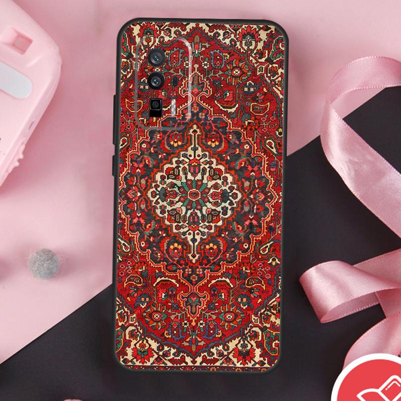 Persian Carpet Floral Pattern Case For POCO F6 Pro X6 X5 X3 F3 F5 M6 M5s Xiaomi 14 Ultra 12 13 Lite 11T 12T 13T Pro Cover