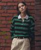 Tilaidai Cotton Stripe Base Collar Polo T-Shirt_Black