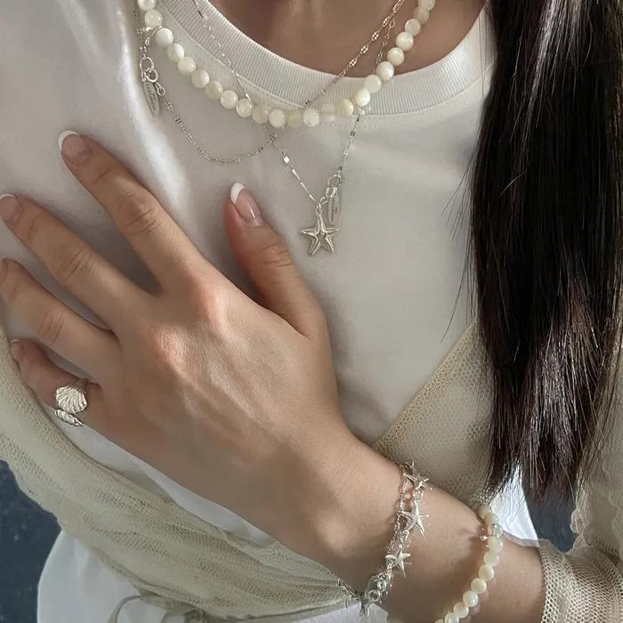 At The Ocean Nacre Necklace