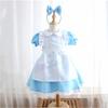 Halloween Baby Girls Kids Anime Alice Adventures Blue Fancy Party Dress Alice Dream Child Lolita Sissy Maid Cosplay Costume