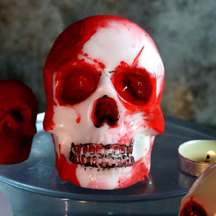 Halloween Skull Silicone Molds,Skull Candle Making Mold DIY Home Decoration Mold