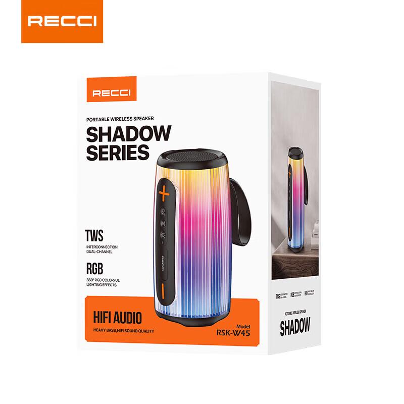 Recci RSK-W45 Portable Bluetooth Speaker with RGB Lights