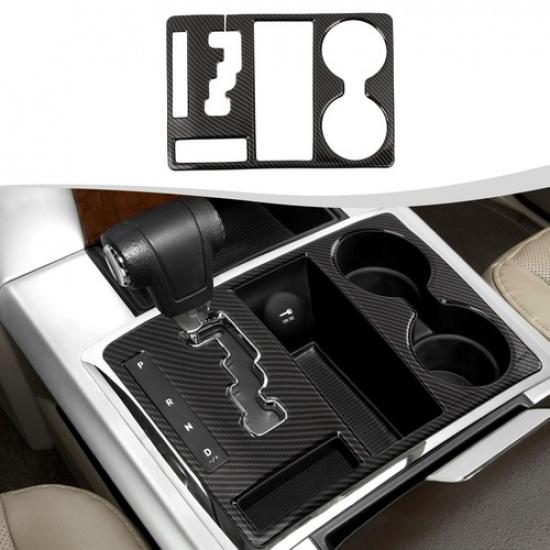 Gear Shift Cup Holder Panel Trim Cover For Dodge Ram 1500 2010-2012 Carbon Fiber