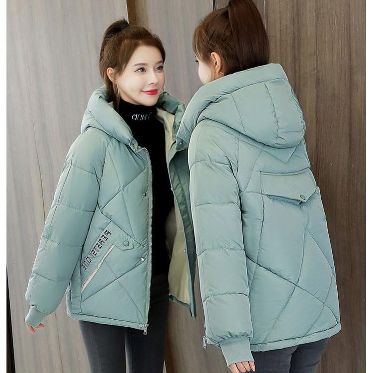 Palton scurt matlasat de iarnă mărime plus, larg, stil coreean, la modă, jachetă călduroasă pentru femei