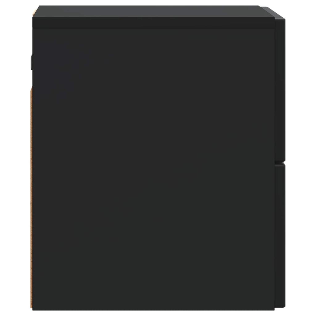 Wall Mounted Nightstand Black 33 x 34.5 x 40 cm