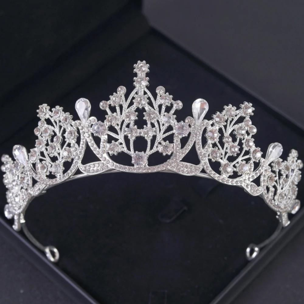 Baroque Vintage Princess Queen Bridal Crown Headwear Crystal Tiara for Women Wedding Crown Hair Dress Accessories Jewelry Crown