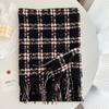 New Japanese scarf women's winter versatile Korean version imitation cashmere plaid scarf thickened warm shawl scarf