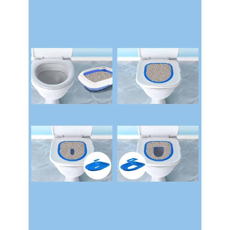 Cat Toilet Training Trainer Litter Box Toilet Teaching Cat To Use Toilet Bowl Cat Bathroom Training Seat for Cats