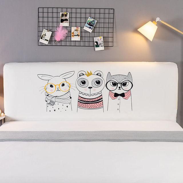 Cartoon Headboard Cover Dustproof All -Inclusive Stretch Print Bedside Cover Guest Room Bedside Backrest Decorative Protective