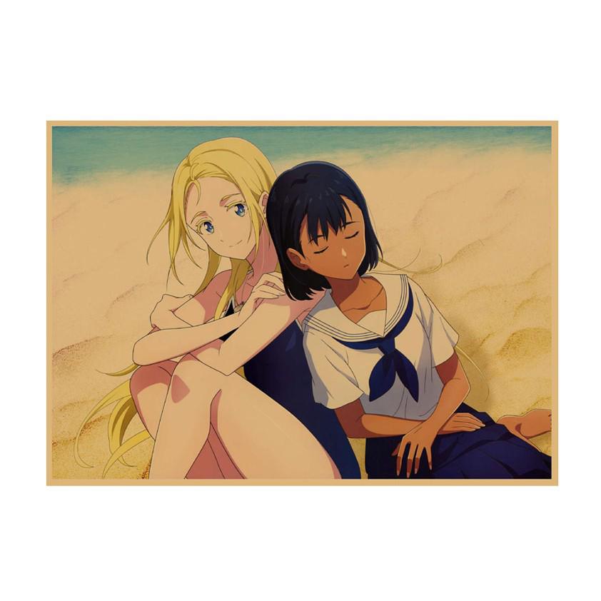 Summer Reappears Retro Anime Poster: Japanese Cartoon Dorm Room Wall Art for Kids