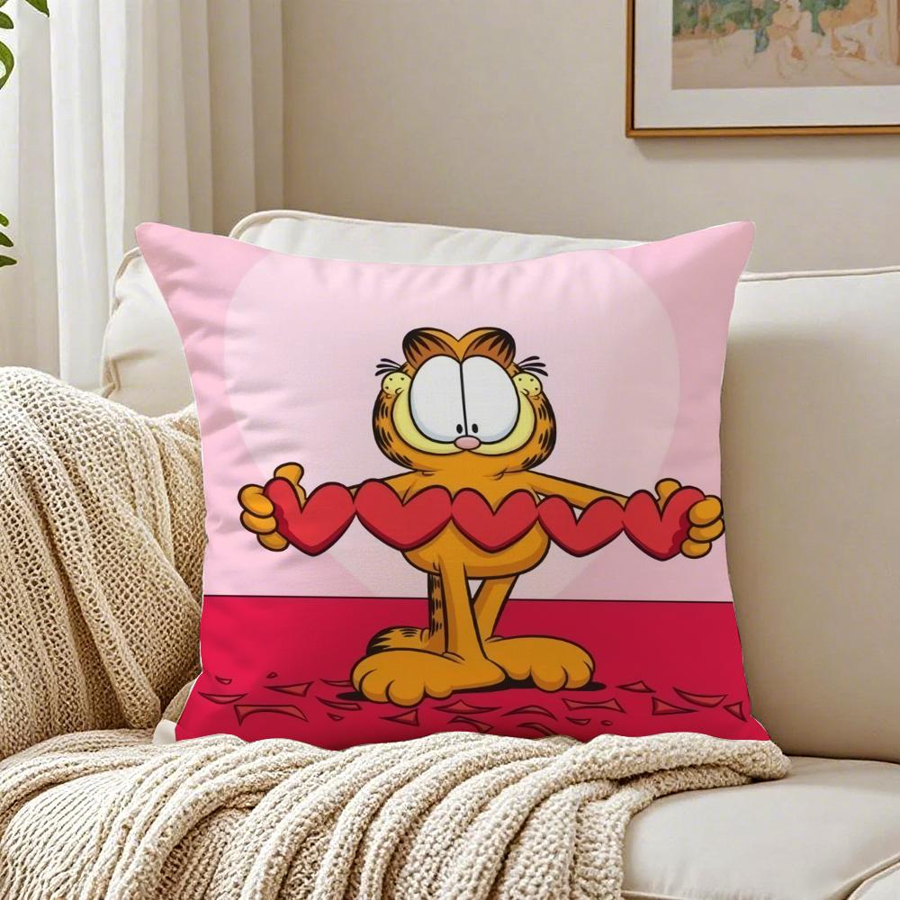 Funny American Cartoon Cute Cat GGarfield Cushion Cover Pillowcase Antidustmite Living Room Sofa Decor Cushion Room