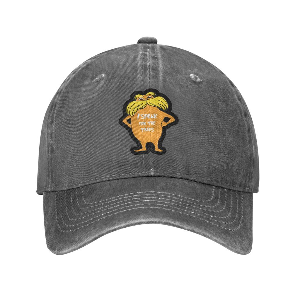 Ashby Lorax I Speak For The Trees Denim Fabric Cap Casual Baseball Caps Adjustable Hat Summer Unisex Baseball Hats
