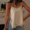 European and American women's lace cotton and linen suspender vest women's summer French outer wear pure desire style design top