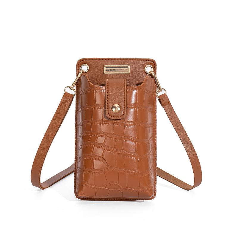 Bolsas femininas Bolsas femininas da moda para atividades ao ar livre Bolsa para celular com estampa de pedra Bolsa quadrada pequena Bolsa de mão