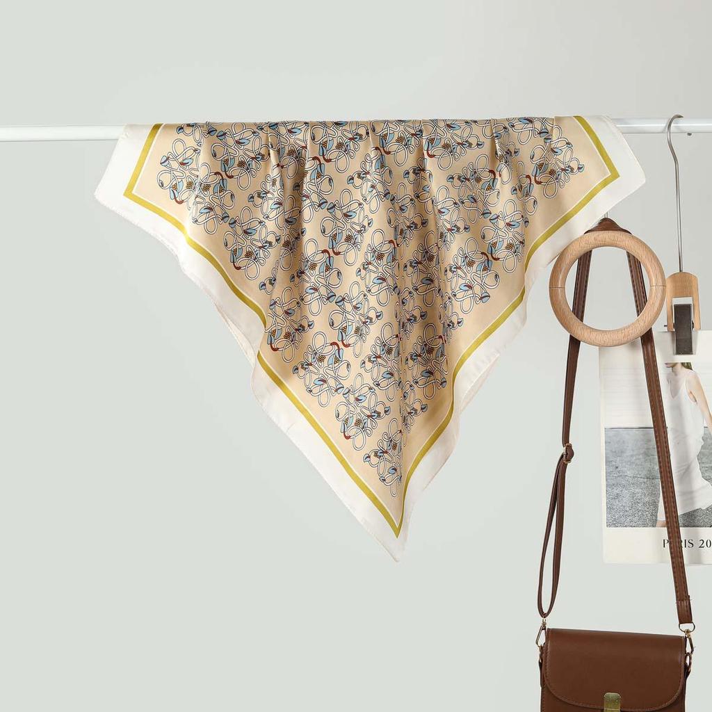 70CM Ladies Fashionable Silk-Feel Small Square Scarf