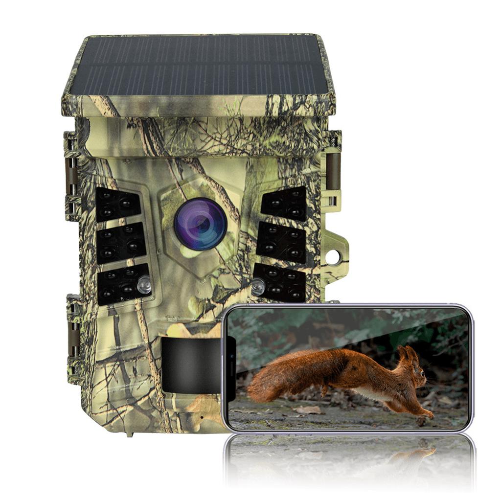 IP66 Trail Camera, Solar Powered Camera with Night  , 32MP WiFi Trail Camera for Outdoor Use