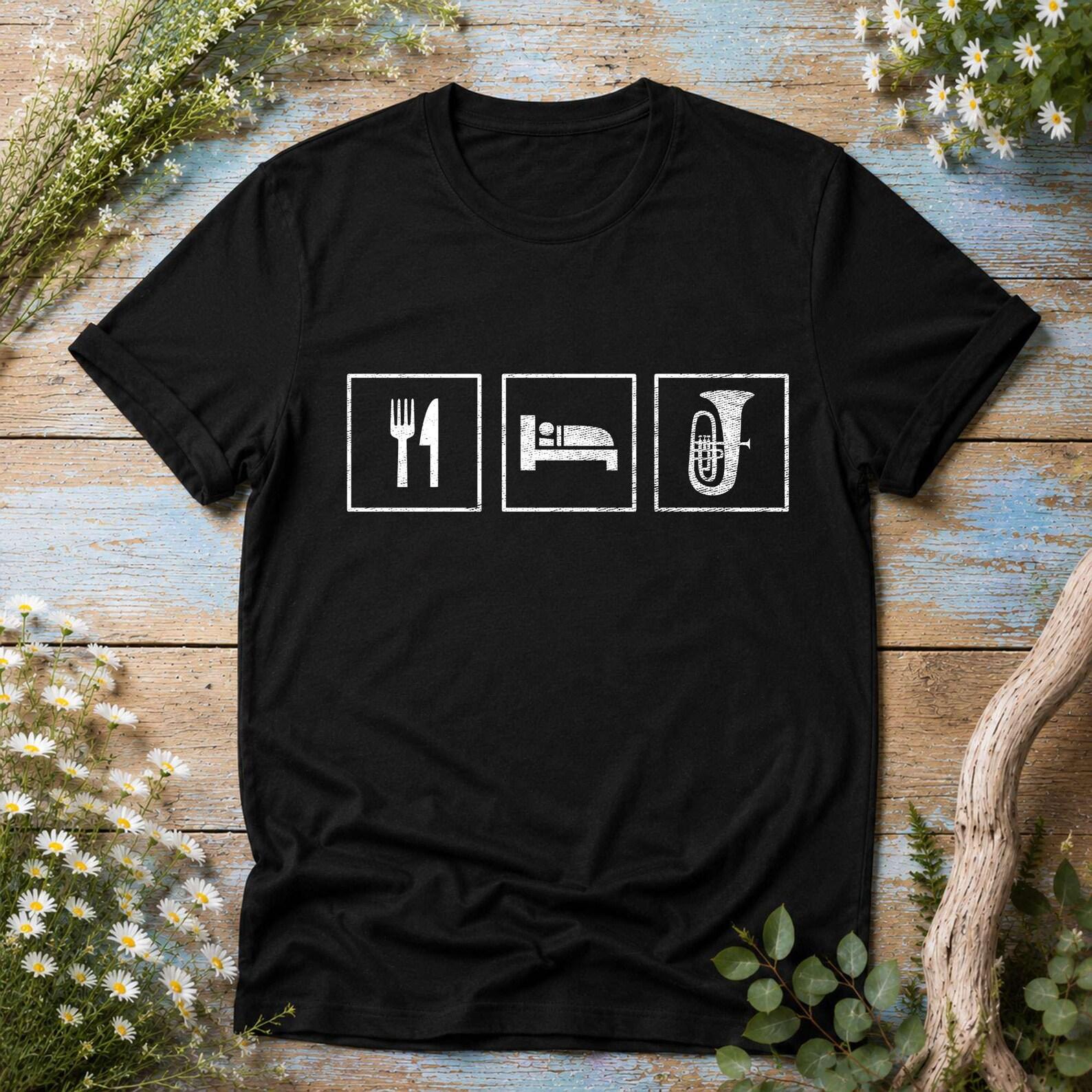 Funny tuba player T-shirt, instrument daily schedule, tuba musician gift idea 2XL