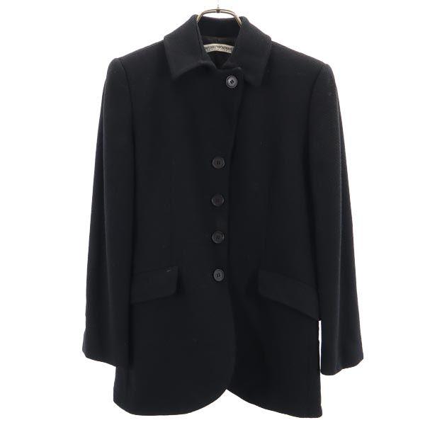 Emporio Armani Made In Italy Wool Blend Jacket 38 Black Women Used