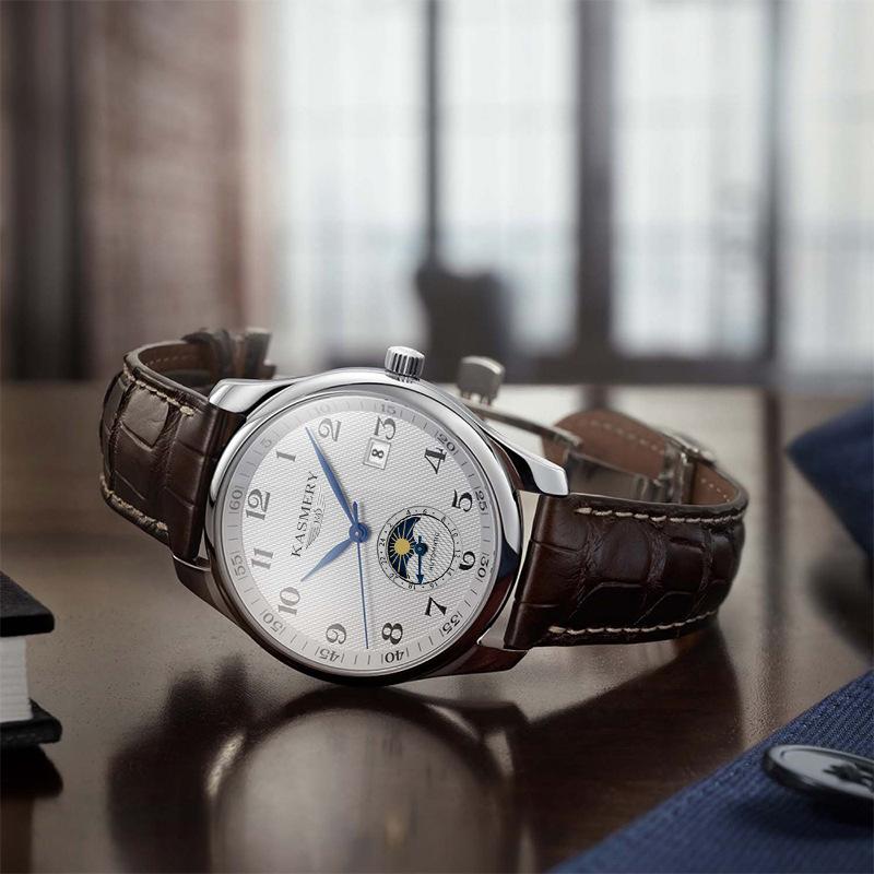 Ikay Men'S Watch Famous Craftsman Series Moon Phase Men'S Watch Multifunctional Waterproof Automatic Mechanical Watch