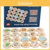 Wooden Educational Matching Puzzle For Children With Forest Animal Fruit Theme For Early Learning