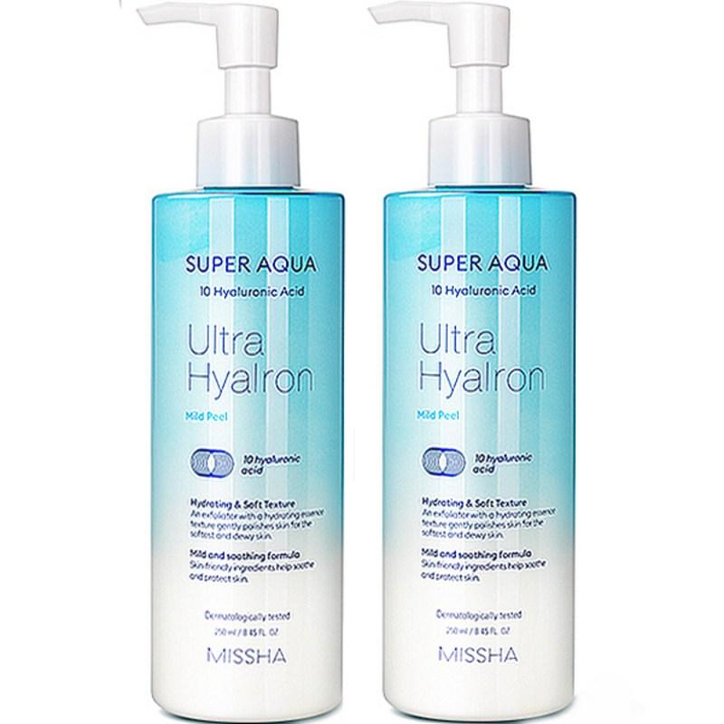 Missha Super Aqua Ultra Hyaluron Mild Peeling Gel, 250ml, 2 pcs