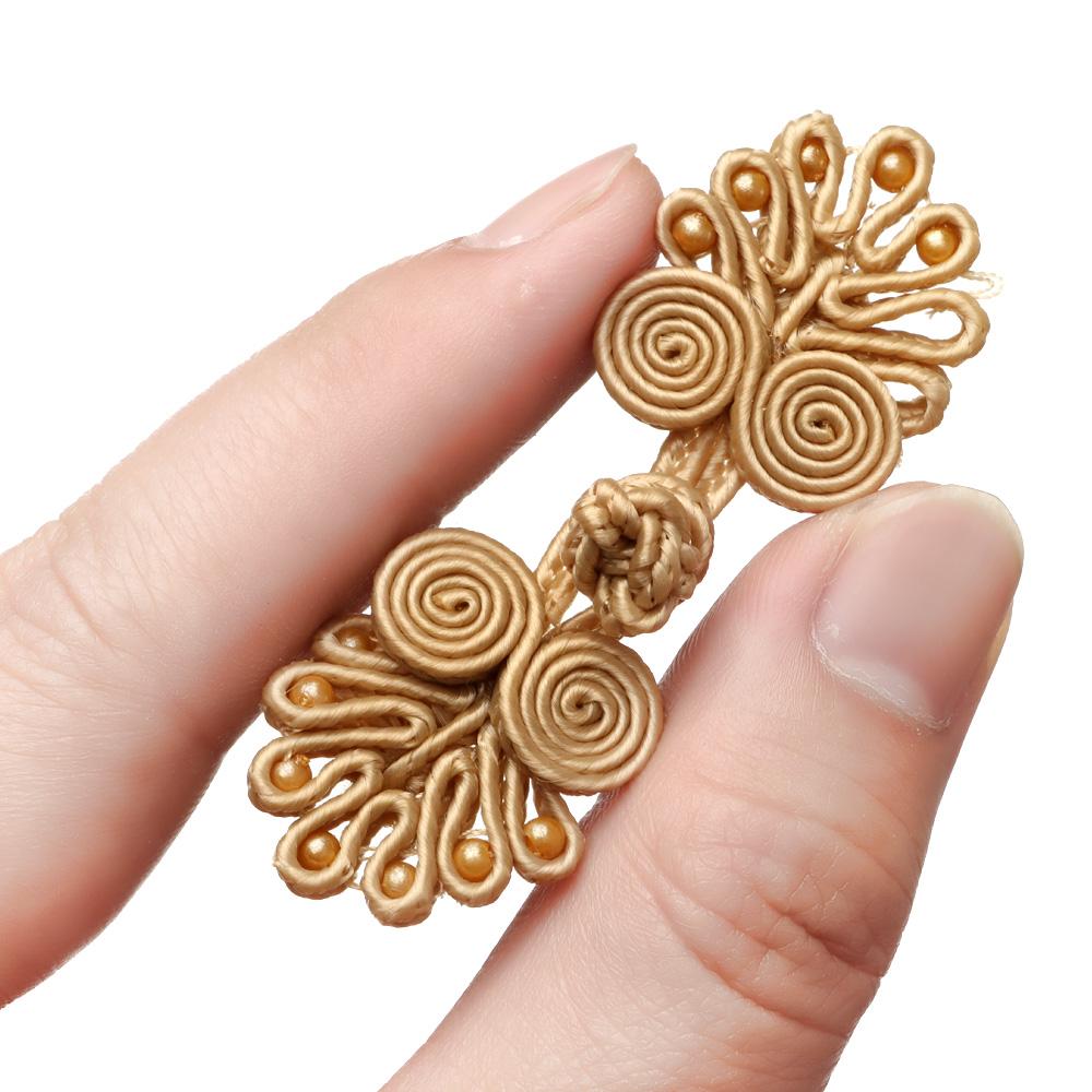 5Pcs Nylon Buttons Chinese Knot Button Chinese Handmade Cheongsam Buttons Knot Fastener Closures DIY Sewing Clothing Accessories