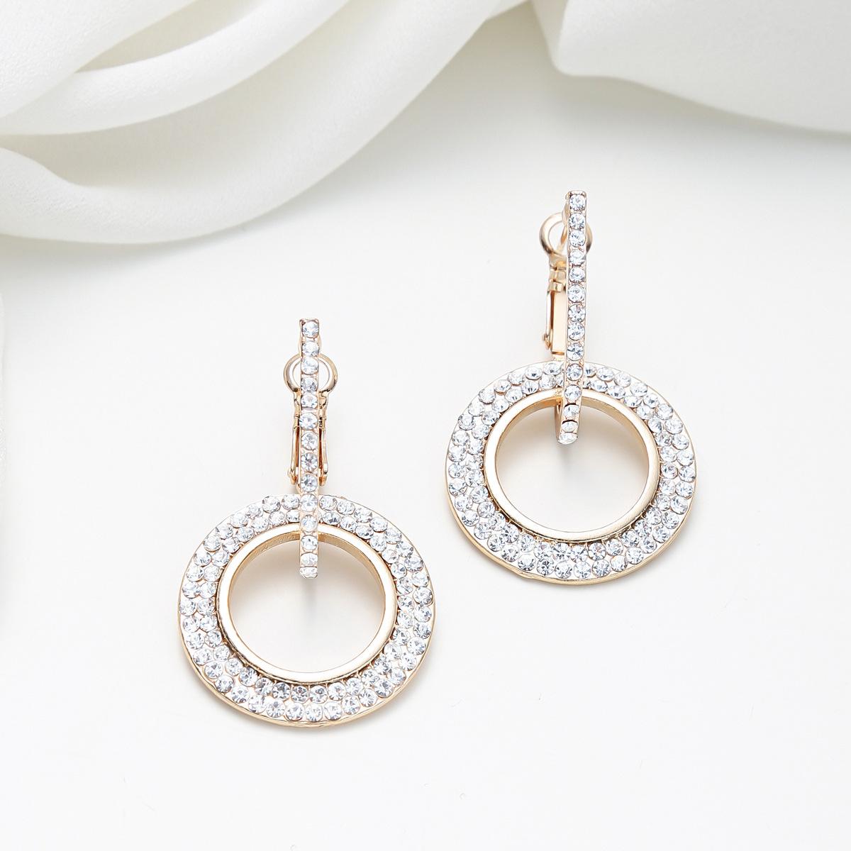 

Атмосферные круглые серьги, инкрустированные цирконием круглые серьги, универсальные серьги темперамента 14k