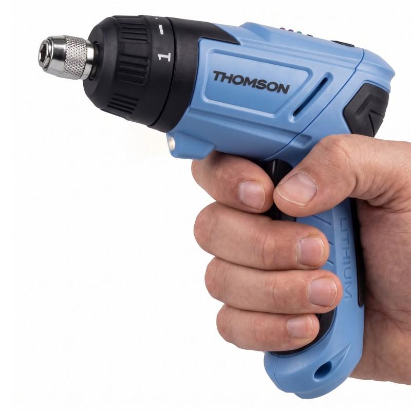Thomson - Vio Screwdriv - Visseuse Sans Fil 4v - Mallette De Transport - Poignée Rotative - 16 Embouts