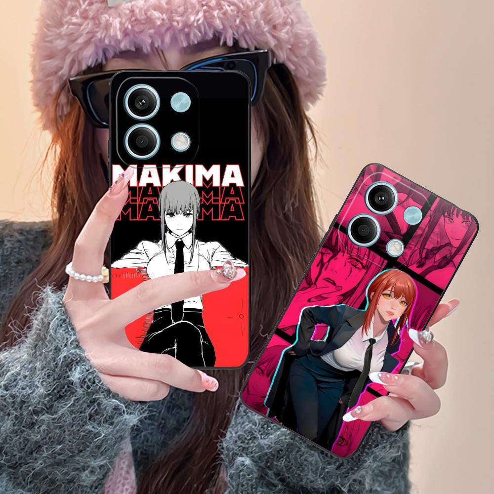 Chainsaw Makima Phone Case for Xiaomi Redmi Note 14 13 12 11 A5 3 2 1 Pro Plus 4G 5G Colour Printing Pretty Cover Smartphone