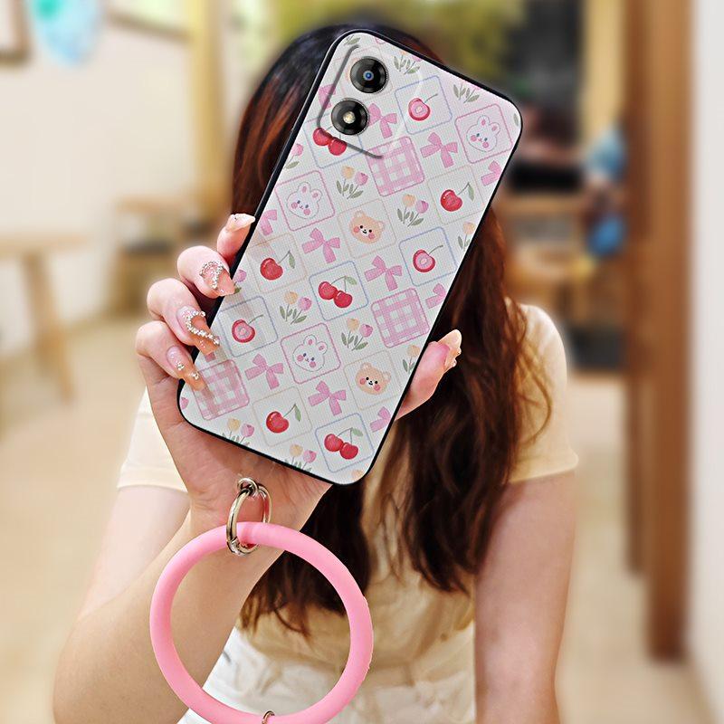 

Ring Solid Color Phone Case For MOTO E13 Back Cover Bracelet Cartoon Funny Creative Youth heat dissipation Waterproof MOTO E13